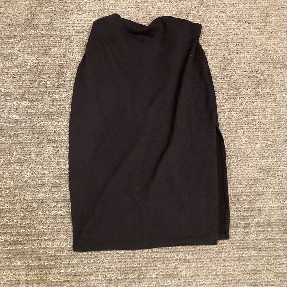 Black body icon midi skirt with slit
